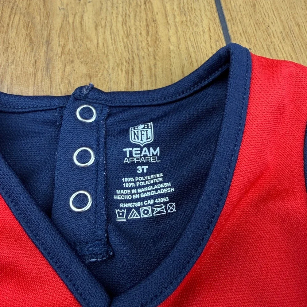 NFL Team Apparel New England Patriots Cheerleader Dress Toddler 3T Red Navy
